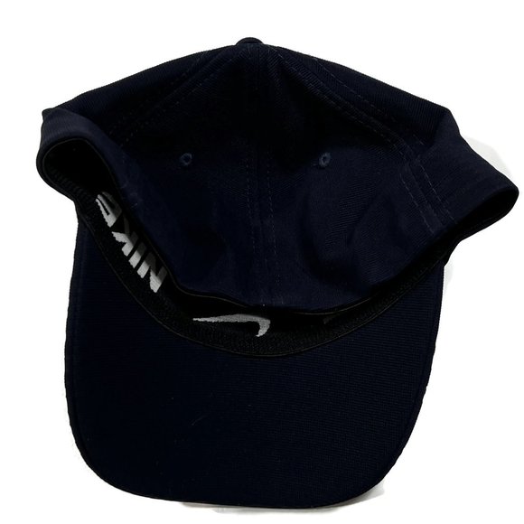 Nike Sports Vintage Hat Blue Cap Stretch Fit 3D Textured Red Label - Picture 8 of 8